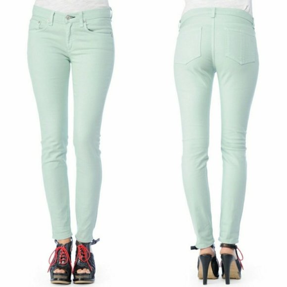 Rag & Bone Mint Colour Skinny Jeans - Picture 1 of 6